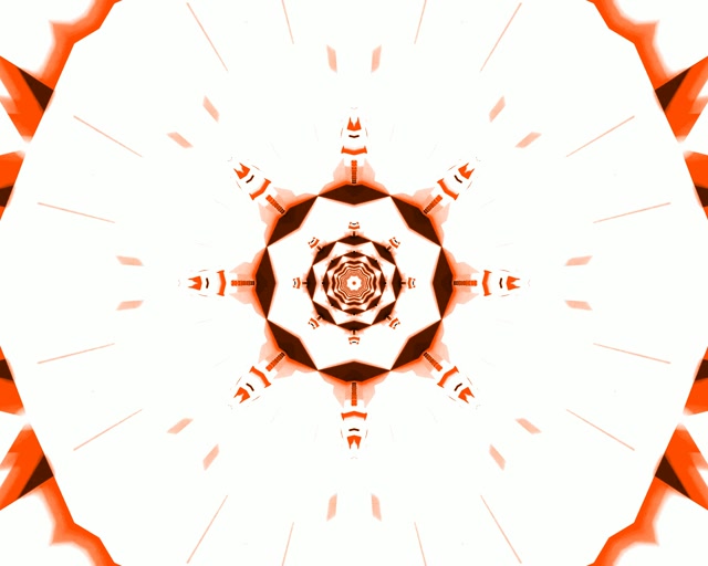 Terowongan Neon Kaleidoskop Merah 5:4 industrial 60fps Screensaver Vj loop