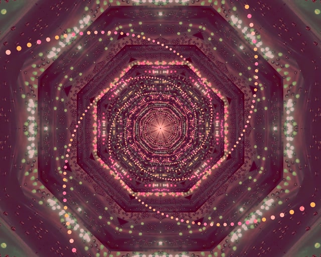 Terowongan Neon Pink Oktagon 60fps 5:4 Industrial Screensaver VJ Loop