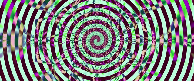 Terowongan Neon Pusaran Spiral Hipnotis VJ Loop 2.39:1 Cinemascope 60fps Screensaver