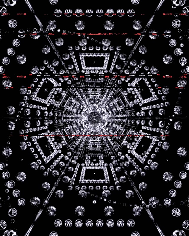 Terowongan Neon Fraktal Gelembung Mandala 60fps 4:5 Instagram Screensaver VJ Loop