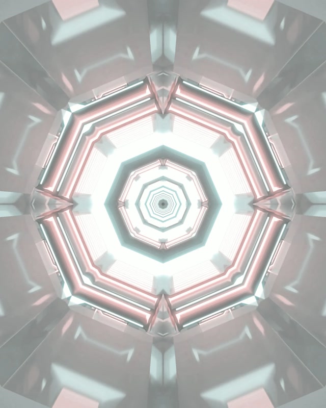 Terowongan Neon Oktagon Pusaran VJ Loop 4:5 Instagram 60fps Screensaver