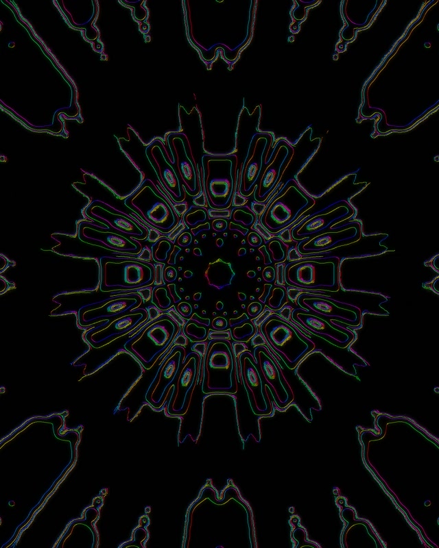 Neon Tunnel Kaleidoscope Burst VJ Loop 4:5 Instagram 60fps Screensaver