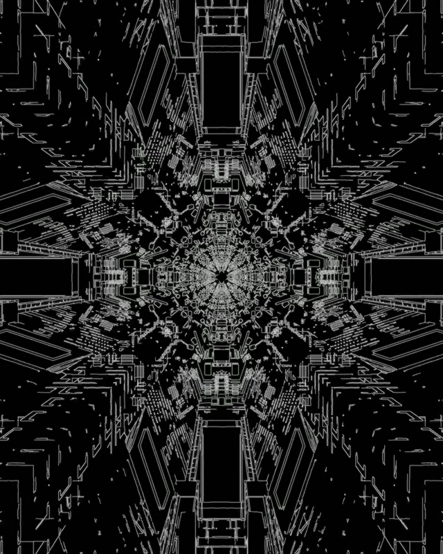 Neon Tunnel Fractal Kaleidoscope VJ Loop 4:5 Instagram 60fps Screensaver