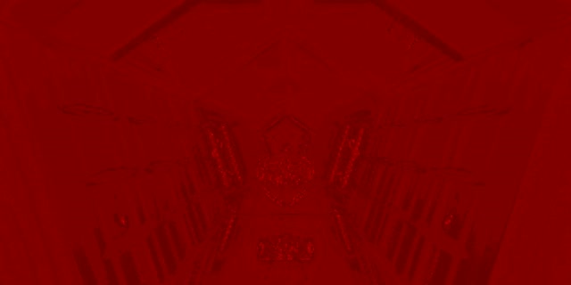 Terowongan Neon Tengkorak Merah VJLoops 2:1 Univisium 60fps Screensaver