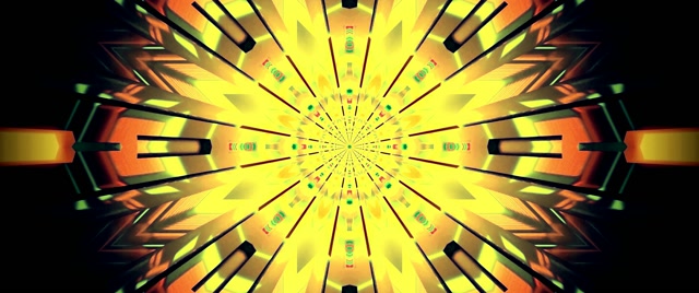 Terowongan Neon Kaleidoskop Burst 2.39:1 Cinemascope 60fps Screensaver Vj Loop
