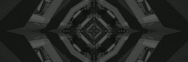 Terowongan Neon Kaleidoskop Berlian Gelap 3:1 Triple Wide 60fps Screensaver VJLoops