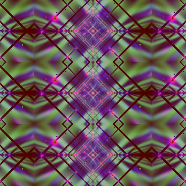 Terowongan Neon Grid Berlian Vj Loop 1:1 Square 60fps Screensaver