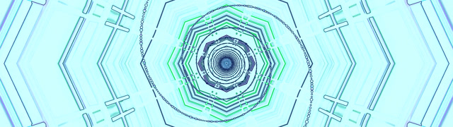 Terowongan Neon Cyan Screensaver 60fps 32:9 Super Ultrawide VJ Loop PC Laptop