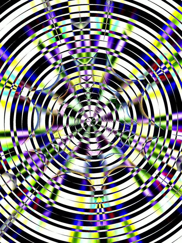 Neon Tunnel Concentric Circles VJ Loop 3:4 iPad 60fps Screensaver