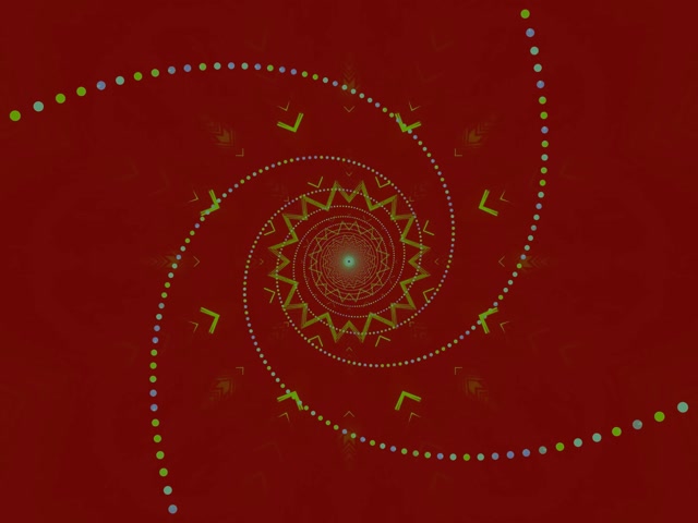 Terowongan Neon Mandala Bintang Fraktal 4:3 Klasik 60fps Screensaver VJ Loop