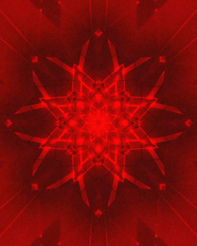 Terowongan Neon Fraktal Merah Kaleidoskop VJ Loop 4:5 Instagram 60fps Screensaver
