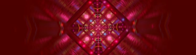 VJ Loop Neon Tunnel Kaleidoscope Diamond 32:9 Super Ultrawide 60fps Layar Pengganti