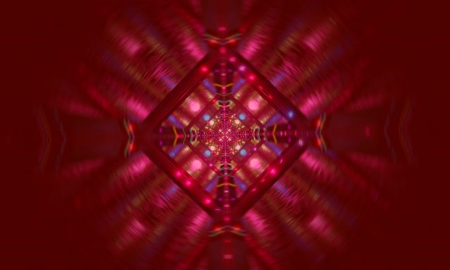 VJ Loop Neon Tunnel Red Diamond Kaleidoscope 5:3 Wide 60fps Layar Pengganti