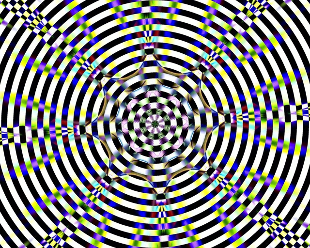 Neon Tunnel Concentric Circles VJ Loop 5:4 Industrial 60fps Screensaver