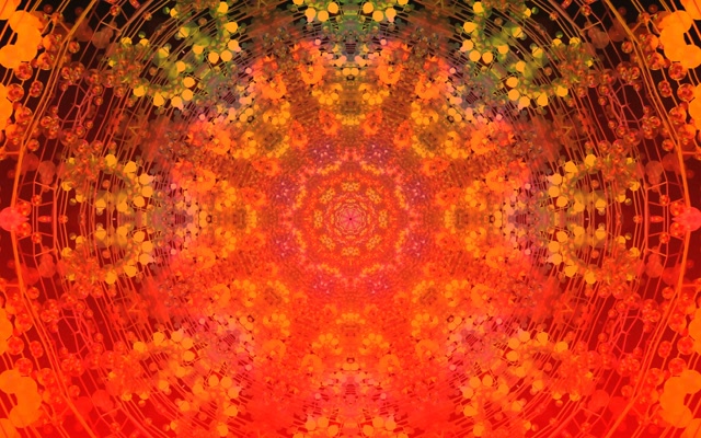 Terowongan Neon Burst Mandala Fractal 60fps 16:10 MacBook Screensaver VJLoops