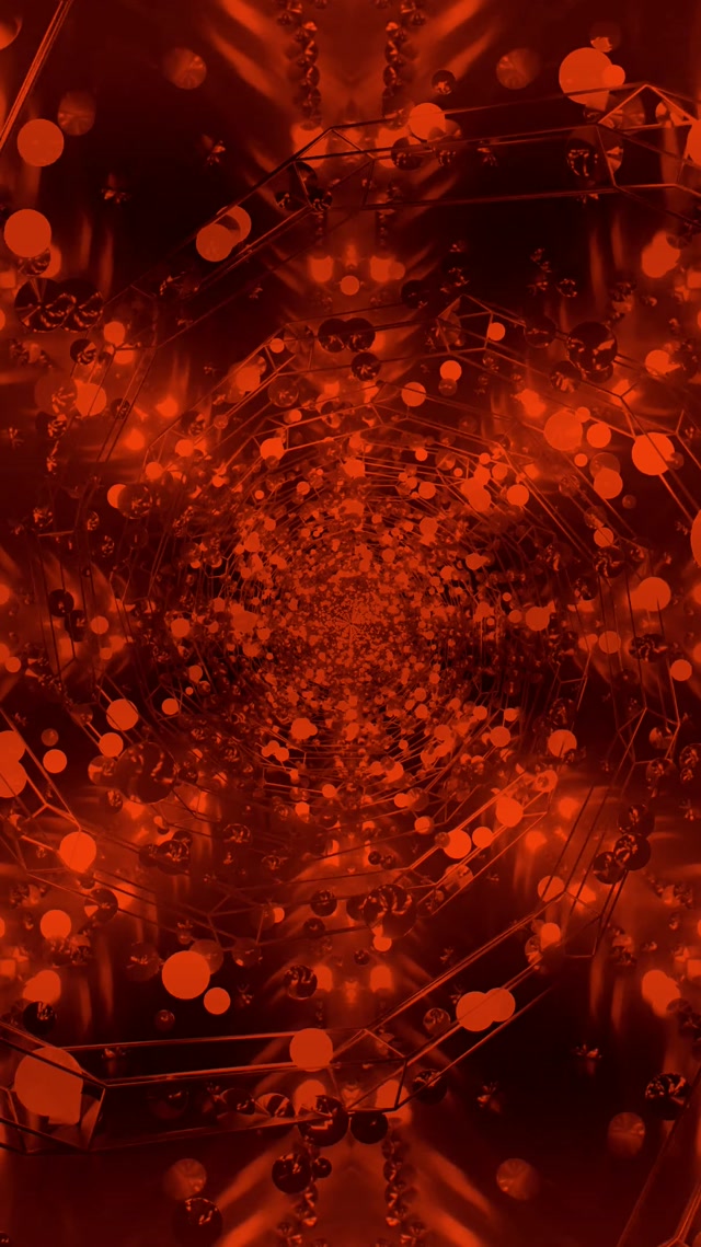 Terowongan Neon Merah Screensaver 60fps 9:16 Reels VJ Loop PC Laptop