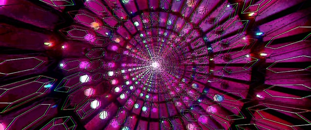 Terowongan Neon Ungu Screensaver 60fps 2.39:1 Cinemascope VJ Loop