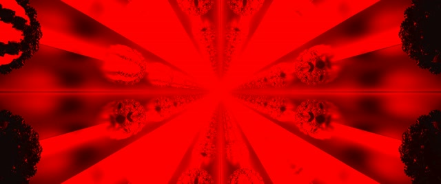 Terowongan Neon Mahkota Fraktal VJ Loop 2.39:1 Cinemascope 60fps Screensaver