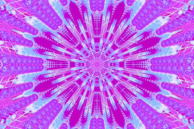 Terowongan Neon Kaleidoskop Burst VJ Loop 3:2 Surface 60fps Screensaver