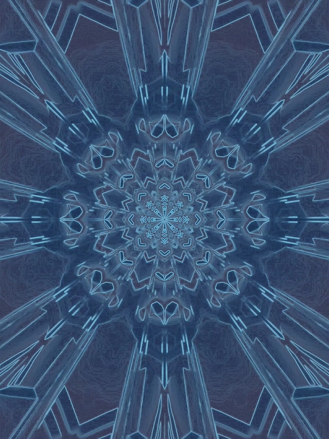 Kaleidoscope Neon Tunnel 3:4 iPad Portrait 60fps VJ Loop Screensaver