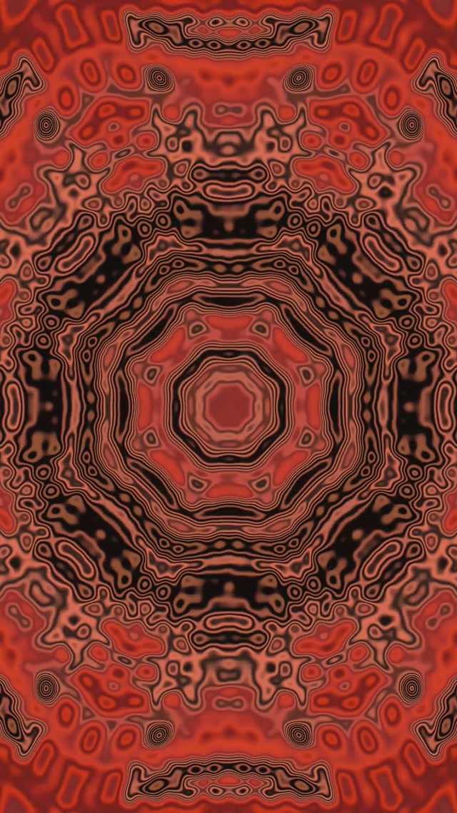 Screensaver Mandala Terowongan Neon Merah 60fps 9:16 Reels VJLoops PC