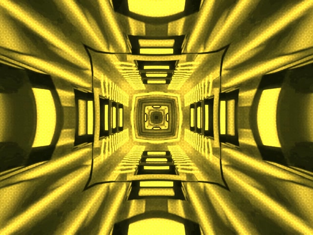 Vj loop Golden Neon Tunnel Kaleidoscope Mirror 4:3 classic 60fps Screensaver