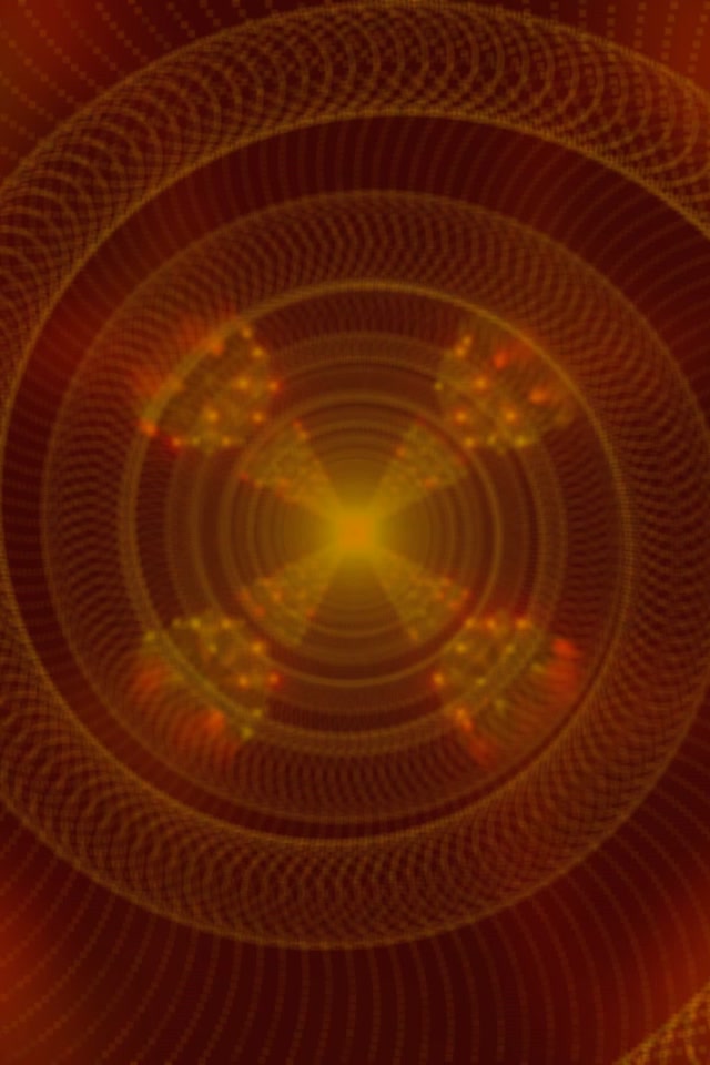 Terowongan Neon Emas Orb Spiral 2:3 Photo Portrait 60fps Screensaver VJ Loop