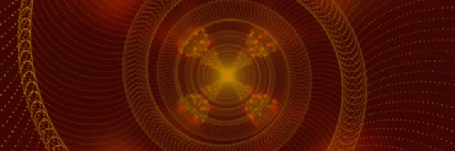 Terowongan Neon Emas Orb Mandala VJ Loop 3:1 Triple Wide 60fps Screensaver