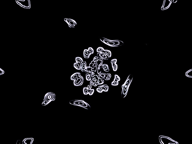 Terowongan Neon Bentuk Putih 4:3 Classic 60fps Screensaver VJ Loop