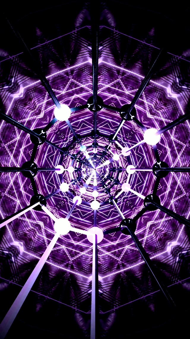 Terowongan Neon Ungu Screensaver 60fps 9:16 Reels VJLoops PC Laptop