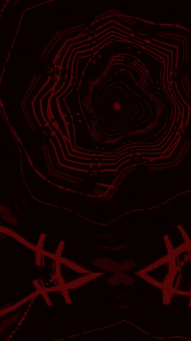 VJ Loop Terowongan Neon Merah Tua Circuit Berduri X 9:16 Reels 60fps Screensaver