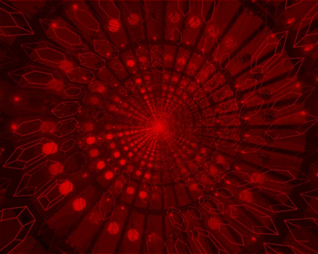 Terowongan Neon Kristal Merah VJLoops 60fps 5:4 industrial screensaver