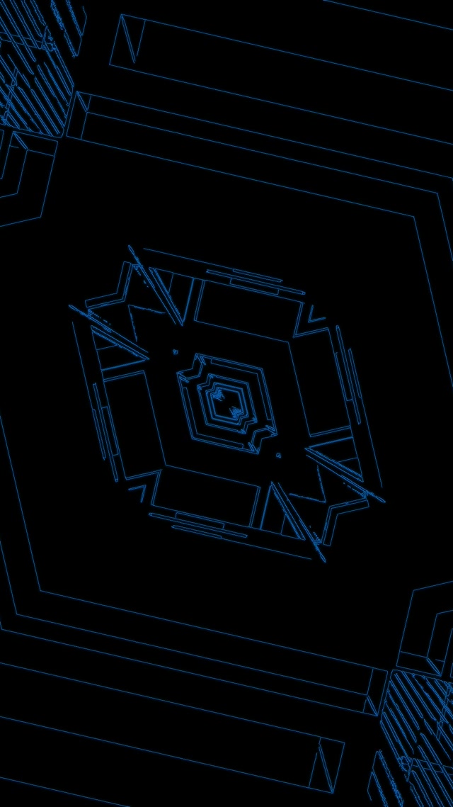 Terowongan Neon Biru Screensaver 60fps 9:16 Reels VJ Loop PC Laptop