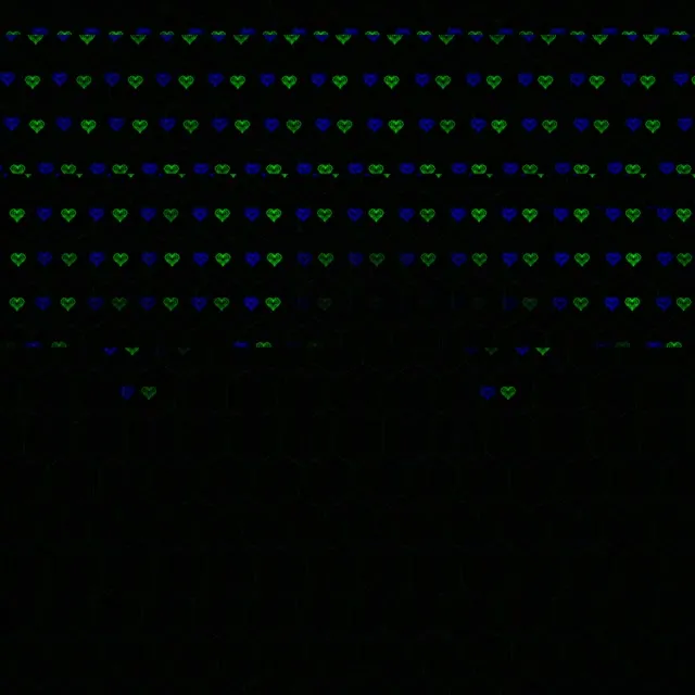 1:1 Square 60fps Neon Heart Rain Loop | Motion Background