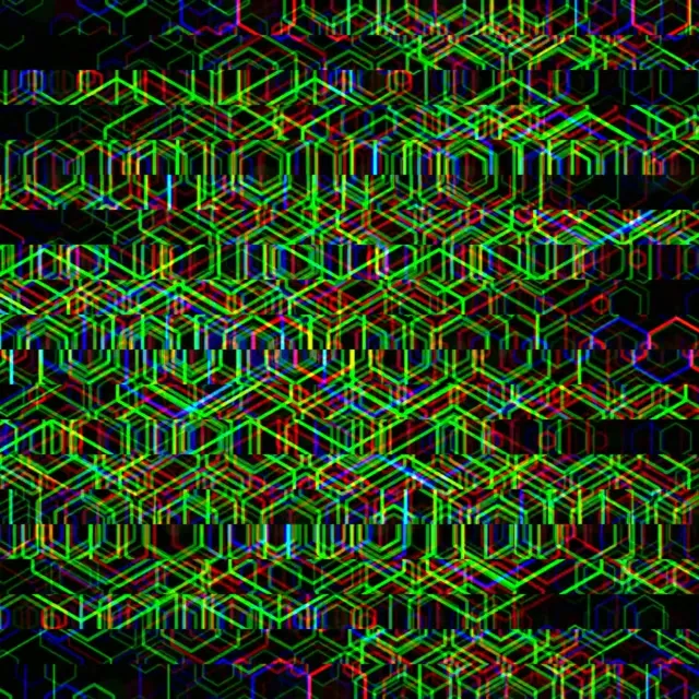 1:1 Square 60fps Neon Isometric Hexagon Grid Screensaver VJ Loop