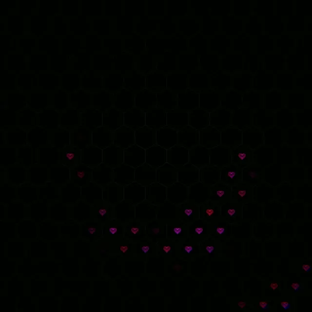 1:1 Square | 60fps Pink Hearts Falling Screensaver Motion Background