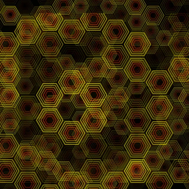 1:1 Square | 60fps Screensaver | Hexagonal Neon Motion Background