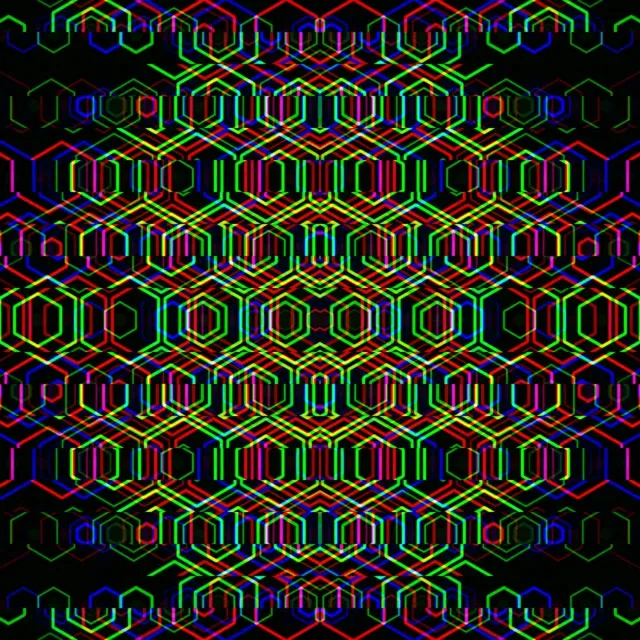 1:1 Square | Colorful shapes & lines 60fps screensaver live wallpaper