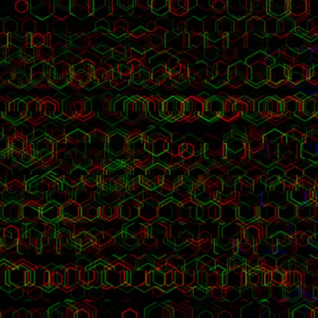 1:1 Square Neon Hexagon Matrix 60fps Motion Background Screensaver