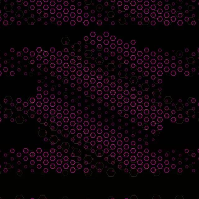 1:1 Square | Neon Hexagon Motion 60fps Screensaver VJ Background Loop