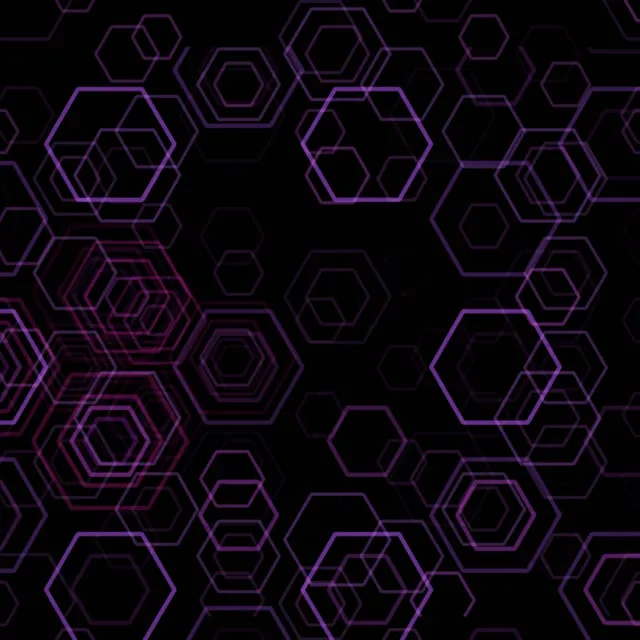 1:1 Square | Neon Hexagon Motion Background 60fps Screensaver VJ Loop
