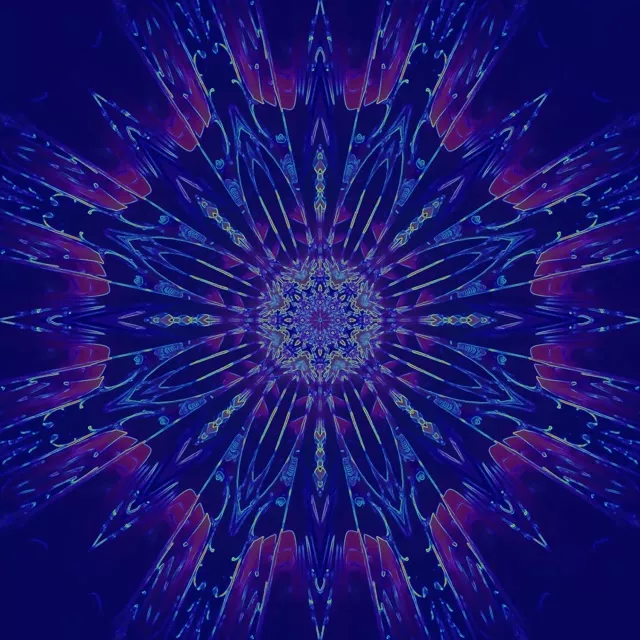 1:1 Cadrado 60fps Túnel Neón Floración Radial Pulsante Púrpura Vermello Protector de Pantalla Vj Animation