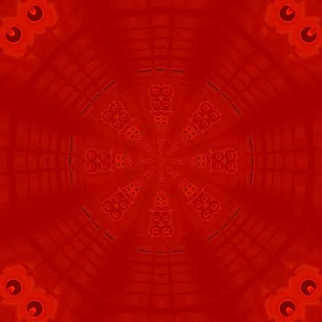 1:1 Square Túnel de Neons Vermell Pulsant Octàgons Concèntrics 60fps Estalvi de Pantalla Vj Clip