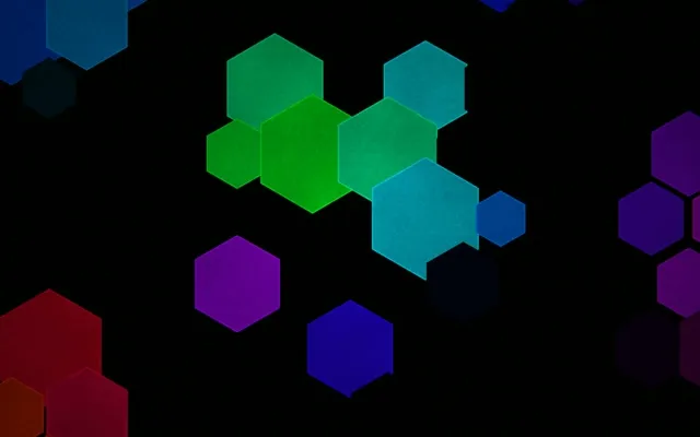 16:10 Hexagon 60fps Screensaver Motion Background | Colorful Animated VJ Loop