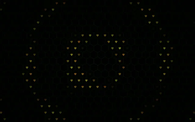 16:10 MacBook | 60fps Screensaver - Float Hearts Hexagonal Grid | Live Wallpaper
