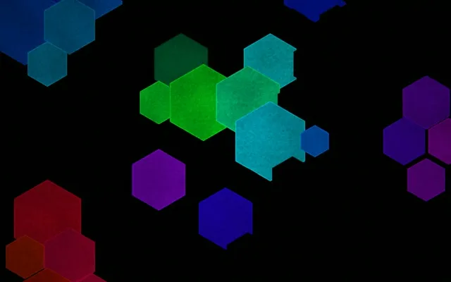 16:10 MacBook | Hexagons float dark 60fps screensaver live wallpaper digital loop