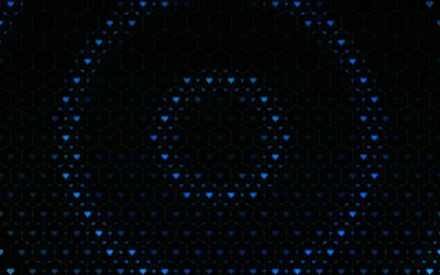 16:10 MacBook | Neon Blue Hearts Grid 60fps Live Wallpaper Screensaver Loop