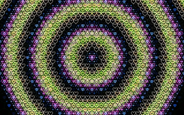 16:10 MacBook | Neon Hearts 60fps Screensaver Motion VJ