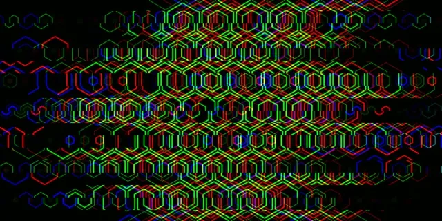 2:1 Univisium | 60fps Neon Hexagon Matrix VJ Loop Broadcast