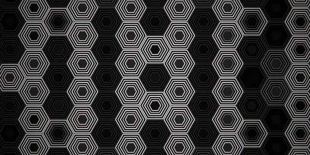 2:1 Univisium | Geometric Hexagon 60fps Motion Screensaver VJ Loop